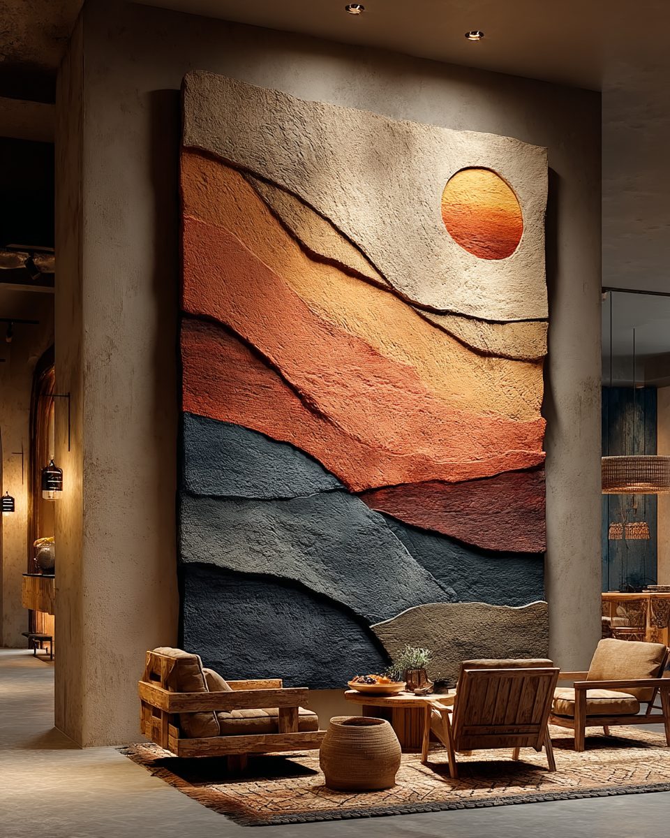 Wimacons Chinese-style wall relief — large feature wall, foam-core hand-carved finish, luxury hotel interior Belgium